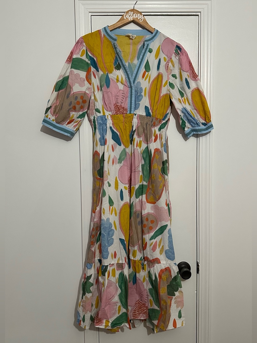 Umgee Multicolor Floral Maxi Dress - Pink, Yellow & Blue